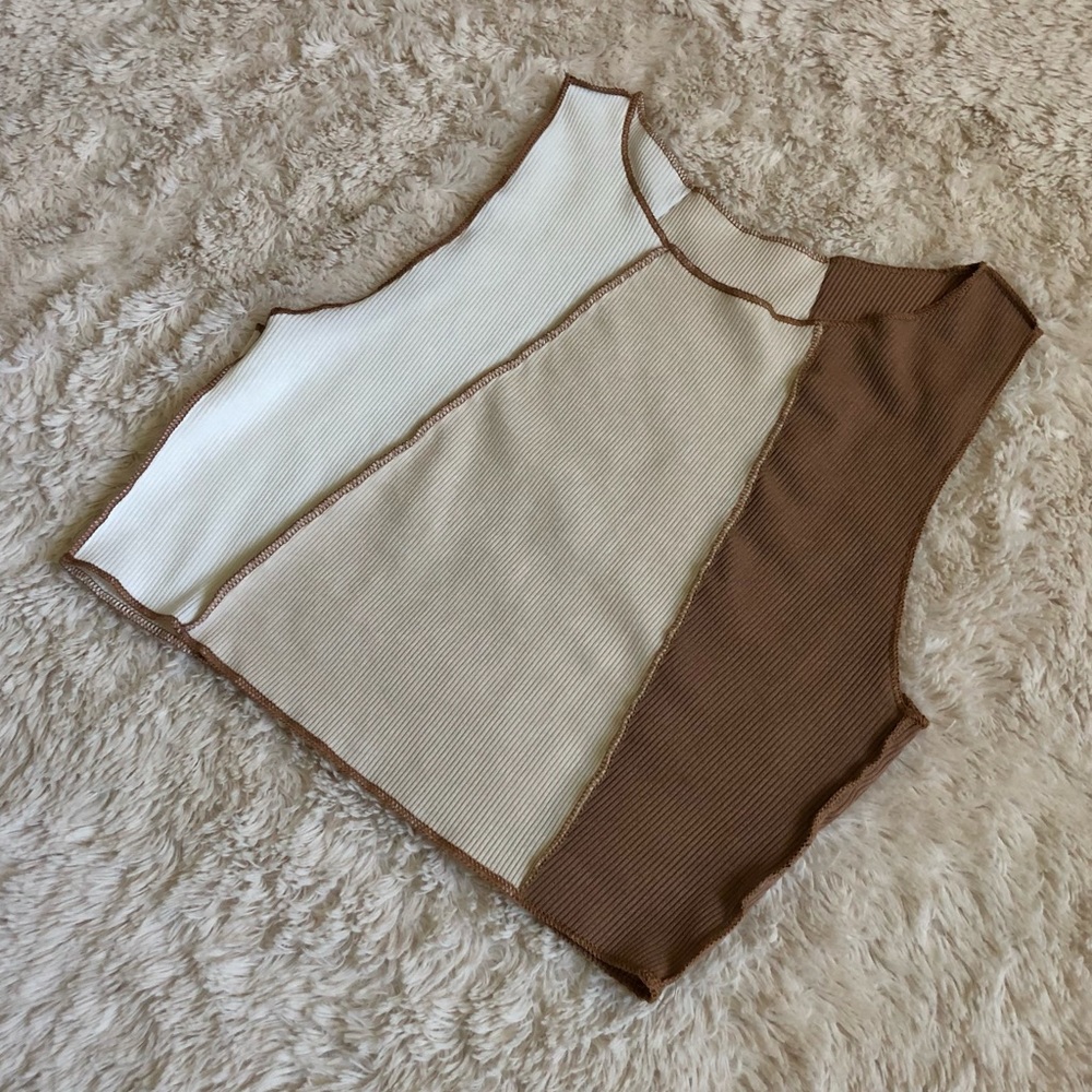 SHEIN Vertical Colorblock Tank Top